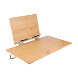 Maxbell Wooden Book Stand Textbooks Page Paper Clips Office Laptop Books Holder Tray Wood