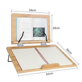 Maxbell Wooden Book Stand Textbooks Page Paper Clips Office Laptop Books Holder Tray Wood