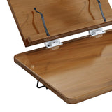 Maxbell Wooden Book Stand Textbooks Page Paper Clips Office Laptop Books Holder Tray Brown