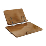 Maxbell Wooden Book Stand Textbooks Page Paper Clips Office Laptop Books Holder Tray Brown