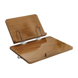 Maxbell Wooden Book Stand Textbooks Page Paper Clips Office Laptop Books Holder Tray Brown