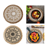 Maxbell Doily Coaster Waterproof Dining Room Retro Style with Tassel Office Placemat White