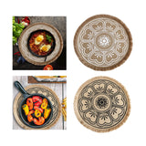 Maxbell Doily Coaster Waterproof Dining Room Retro Style with Tassel Office Placemat White
