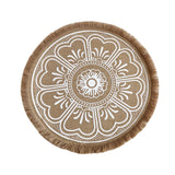 Maxbell Doily Coaster Waterproof Dining Room Retro Style with Tassel Office Placemat White