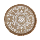 Maxbell Doily Coaster Waterproof Dining Room Retro Style with Tassel Office Placemat White