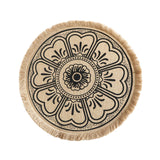Maxbell Doily Coaster Waterproof Dining Room Retro Style with Tassel Office Placemat Black