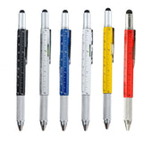Maxbell Multitool Tech Tool Pen Gift Pen for Men Level Gauge Touch Screen Stylus Ruler Black