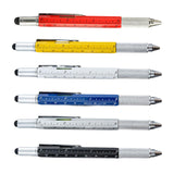 Maxbell Multitool Tech Tool Pen Gift Pen for Men Level Gauge Touch Screen Stylus Ruler Black