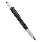 Maxbell Multitool Tech Tool Pen Gift Pen for Men Level Gauge Touch Screen Stylus Ruler Black