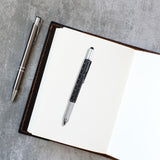 Maxbell Multitool Tech Tool Pen Gift Pen for Men Level Gauge Touch Screen Stylus Ruler Black