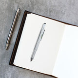 Maxbell Multitool Tech Tool Pen Gift Pen for Men Level Gauge Touch Screen Stylus Ruler Argent