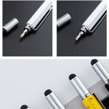 Maxbell Multitool Tech Tool Pen Gift Pen for Men Level Gauge Touch Screen Stylus Ruler Blue