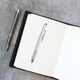 Maxbell Multitool Tech Tool Pen Gift Pen for Men Level Gauge Touch Screen Stylus Ruler White