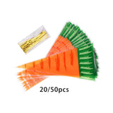 Maxbell Easter Carrot Candy Bag Gift Storage Bag Treat Bag Party Favors for Easter 20pcs