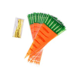 Maxbell Easter Carrot Candy Bag Gift Storage Bag Treat Bag Party Favors for Easter 20pcs