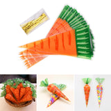 Maxbell Easter Carrot Candy Bag Gift Storage Bag Treat Bag Party Favors for Easter 20pcs