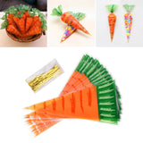 Maxbell Easter Carrot Candy Bag Gift Storage Bag Treat Bag Party Favors for Easter 20pcs