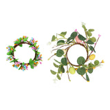 Maxbell Easter Candle Rings Wreath Candleholder Decorations for Party Festival 10cm