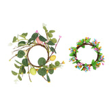Maxbell Easter Candle Rings Wreath Candleholder Decorations for Party Festival 10cm