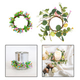 Maxbell Easter Candle Rings Wreath Candleholder Decorations for Party Festival 10cm