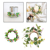 Maxbell Easter Candle Rings Wreath Candleholder Decorations for Party Festival 10cm