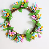 Maxbell Easter Candle Rings Wreath Candleholder Decorations for Party Festival 10cm