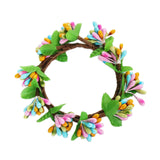 Maxbell Easter Candle Rings Wreath Candleholder Decorations for Party Festival 10cm