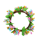 Maxbell Easter Candle Rings Wreath Candleholder Decorations for Party Festival 10cm