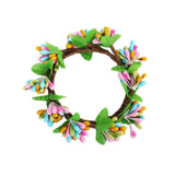 Maxbell Easter Candle Rings Wreath Candleholder Decorations for Party Festival 10cm