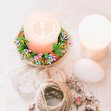 Maxbell Easter Candle Rings Wreath Candleholder Decorations for Party Festival 10cm