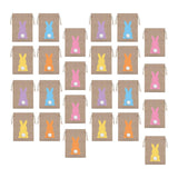 Maxbell 24x Easter Goody Bags Drawstring Packaging Bag Candy Bag Little Gifts Bags