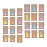 Maxbell 24x Easter Goody Bags Drawstring Packaging Bag Candy Bag Little Gifts Bags
