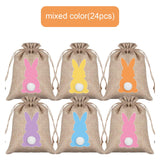 Maxbell 24x Easter Goody Bags Drawstring Packaging Bag Candy Bag Little Gifts Bags