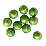 Maxbell 10x Round Beads 16mm Loose Wooden Bead Handmade Pattern Bracelet Art