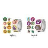 Maxbell 500 Pieces Round Animal Stickers Motivational Stickers 1" for Classroom Style A