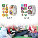 Maxbell 500 Pieces Round Animal Stickers Motivational Stickers 1" for Classroom Style A