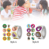 Maxbell 500 Pieces Round Animal Stickers Motivational Stickers 1" for Classroom Style A