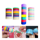 Maxbell Funny Sticky Ball Tape Sensory Toy Creative for Fun Festivals Party Supplies 1.2cm Deep Color
