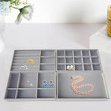 Maxbell 4x Earrings Trays Container Velvet Storage Holder for Gifts Pendants Watch