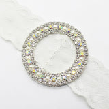 Maxbell 10x Round Metal Flatback Buckles Gift Slider Fittings Decor for Invitation Argent