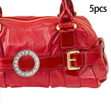 Maxbell 10x Round Metal Flatback Buckles Gift Slider Fittings Decor for Invitation Argent