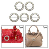 Maxbell 10x Round Metal Flatback Buckles Gift Slider Fittings Decor for Invitation Argent