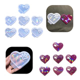 Maxbell Heart Silicone Mould DIY Epoxy Keychain Pendant Tray Love Resin Casting Style B