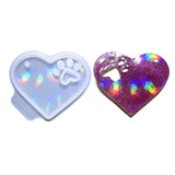 Maxbell Heart Silicone Mould DIY Epoxy Keychain Pendant Tray Love Resin Casting Style B