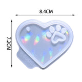 Maxbell Heart Silicone Mould DIY Epoxy Keychain Pendant Tray Love Resin Casting Style B