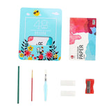 Maxbell Watercolor Paint Set with Paint Brush Art Paper for Children School Supplies blue