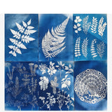 Maxbell Sun Print Paper Solar Drawing Paper Cyanotype Paper for Kids Adults 32Pcs