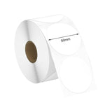 Maxbell Hermals Label Sticker Roll 5cm Adhesive Envelope Seal for Kitchen Wedding white