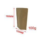 Maxbell 10Pcs Brown Bags Organizer Resealable Pocket Food Pouch for Shop Store Snack 12x19cm