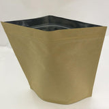 Maxbell 10Pcs Brown Bags Organizer Resealable Pocket Food Pouch for Shop Store Snack 25x32cm